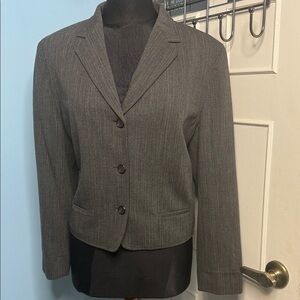 Lauren Ralph Lauren Gray Wool Blend Blazer Womens 14